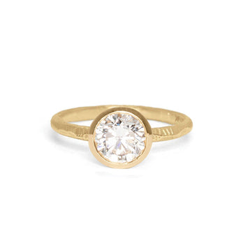 The Atlantic Engagement Ring Setting Hidden Page Sargisson 18K Yellow Gold Round 