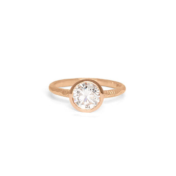 The Atlantic Engagement Ring Setting Hidden Page Sargisson 18K Rose Gold Round 