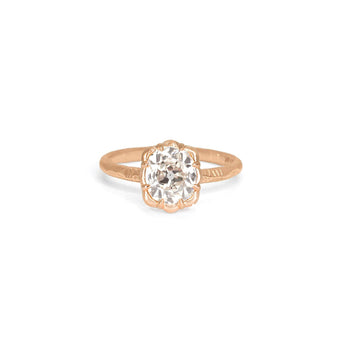 The Bergen Engagement Ring Setting Hidden Page Sargisson 18K Rose Gold Cushion 