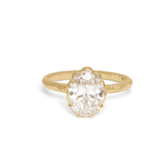 The Bergen Engagement Ring Setting Hidden Page Sargisson 18K Yellow Gold Oval 