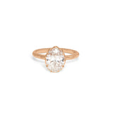 The Bergen Engagement Ring Setting Hidden Page Sargisson 18K Rose Gold Oval 