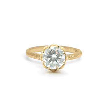 The Bergen Engagement Ring Setting Hidden Page Sargisson 18K Yellow Gold Round 