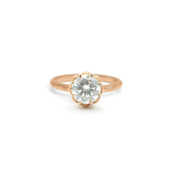 The Bergen Engagement Ring Setting Hidden Page Sargisson 18K Rose Gold Round 