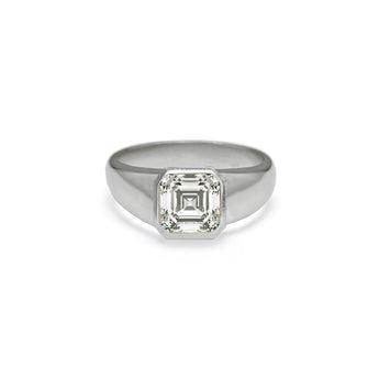 The Boerum Engagement Ring Setting Hidden Page Sargisson Platinum Asscher 