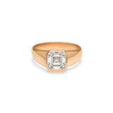 The Boerum Engagement Ring Setting Hidden Page Sargisson 18K Rose Gold Asscher 