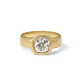 The Boerum Engagement Ring Setting Hidden Page Sargisson 18K Yellow Gold Cushion 