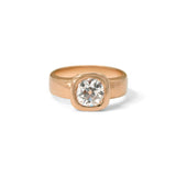 The Boerum Engagement Ring Setting Hidden Page Sargisson 18K Rose Gold Cushion 