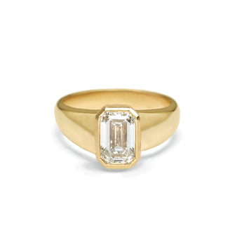 The Boerum Engagement Ring Setting Hidden Page Sargisson 18K Yellow Gold Emerald 
