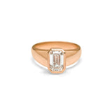 The Boerum Engagement Ring Setting Hidden Page Sargisson 18K Rose Gold Emerald 