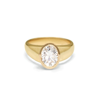 The Boerum Engagement Ring Setting Hidden Page Sargisson 18K Yellow Gold Oval 