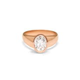 The Boerum Engagement Ring Setting Hidden Page Sargisson 18K Rose Gold Oval 