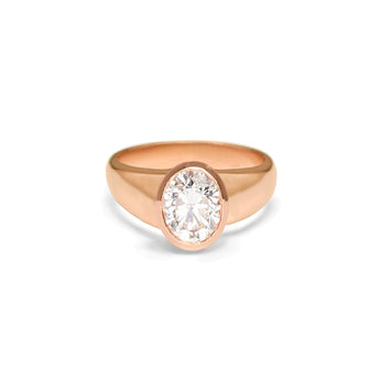 The Boerum Engagement Ring Setting Hidden Page Sargisson 18K Rose Gold Oval 