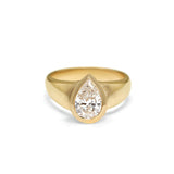 The Boerum Engagement Ring Setting Hidden Page Sargisson 18K Yellow Gold Pear 