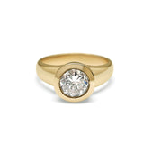 The Boerum Engagement Ring Setting Hidden Page Sargisson 18K Yellow Gold Round 
