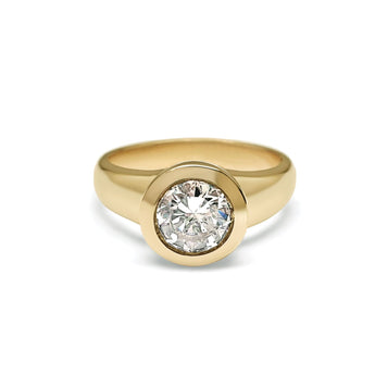 The Boerum Engagement Ring Setting Hidden Page Sargisson 18K Yellow Gold Round 