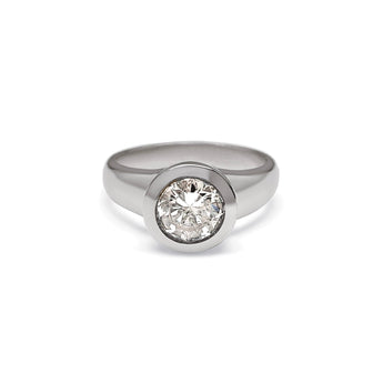 The Boerum Engagement Ring Setting Hidden Page Sargisson Platinum Round 