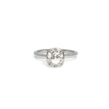 The Collet Engagement Ring Setting Hidden Page Sargisson Platinum Cushion 