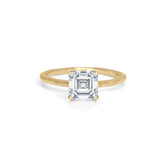 The Hoyt Engagement Ring Setting with Pavé Gallery Hidden Page Sargisson 18K Yellow Gold Asscher 