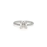 The Hoyt Engagement Ring Setting with Pavé Gallery Hidden Page Sargisson Platinum Asscher 