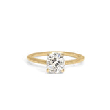 The Hoyt Engagement Ring Setting with Pavé Gallery Hidden Page Sargisson 18K Yellow Gold Cushion 