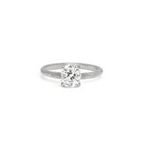 The Hoyt Engagement Ring Setting with Pavé Gallery Hidden Page Sargisson Platinum Cushion 