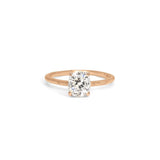 The Hoyt Engagement Ring Setting with Pavé Gallery Hidden Page Sargisson 18K Rose Gold Cushion 