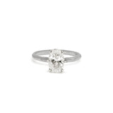 The Hoyt Engagement Ring Setting with Pavé Gallery Hidden Page Sargisson Platinum Oval 