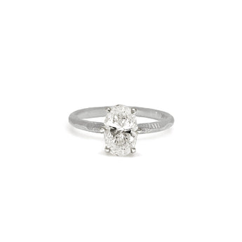 The Hoyt Engagement Ring Setting with Pavé Gallery Hidden Page Sargisson Platinum Oval 