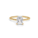 The Hoyt Engagement Ring Setting with Pavé Gallery Hidden Page Sargisson 18K Yellow Gold Radiant 