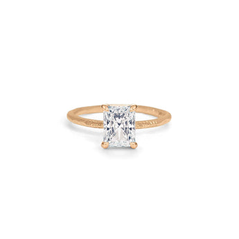 The Hoyt Engagement Ring Setting with Pavé Gallery Hidden Page Sargisson 18K Rose Gold Radiant 