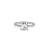 The Hoyt Engagement Ring Setting with Pavé Gallery Hidden Page Sargisson Platinum Round 
