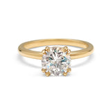 The Pacific Engagement Ring Setting with Pavé Gallery Engagement Ring Page Sargisson 18K Rose Gold Round 