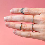 SALE - Platinum Carved Skinny Band with Diamonds *Discontinued Version* Hidden Page Sargisson 