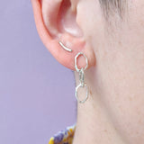 Sterling Silver Carved Chain Link Earrings Earrings Page Sargisson 