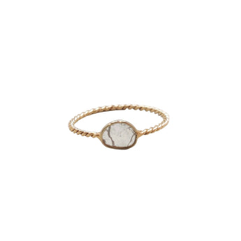 SALE - 10k Diamond Slice Ring Size 6 Hidden Rava 