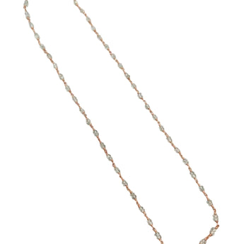 SALE - 10K Beaded Necklace - 16" Aquamarine Hidden Page Sargisson 
