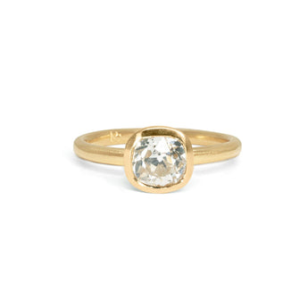 The Madison Engagement Ring Setting Hidden Page Sargisson 18K Yellow Gold Cushion 