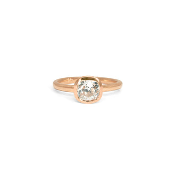 The Madison Engagement Ring Setting Hidden Page Sargisson 18K Rose Gold Cushion 