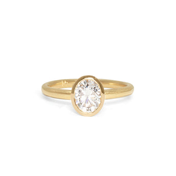 The Madison Engagement Ring Setting Hidden Page Sargisson 18K Yellow Gold Oval 