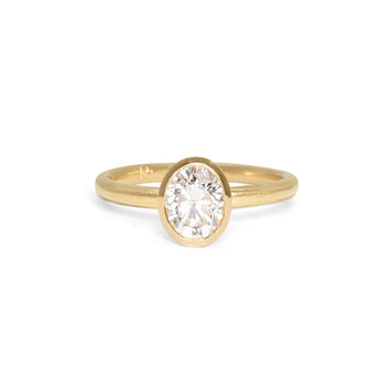 The Madison Engagement Ring Setting Hidden Page Sargisson 18K Yellow Gold Oval 