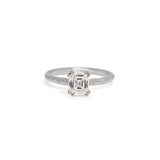 The Pacific Engagement Ring Setting with Pavé Gallery Hidden Page Sargisson Platinum Asscher 