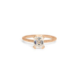 The Pacific Engagement Ring Setting with Pavé Gallery Hidden Page Sargisson 18K Rose Gold Asscher 