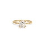 The Pacific Engagement Ring Setting with Pavé Gallery Hidden Page Sargisson 18K Yellow Gold Cushion 