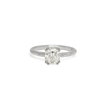 The Pacific Engagement Ring Setting with Pavé Gallery Hidden Page Sargisson Platinum Cushion 