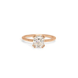 The Pacific Engagement Ring Setting with Pavé Gallery Hidden Page Sargisson 18K Rose Gold Cushion 