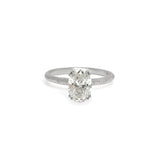 The Pacific Engagement Ring Setting with Pavé Gallery Hidden Page Sargisson Platinum Oval 