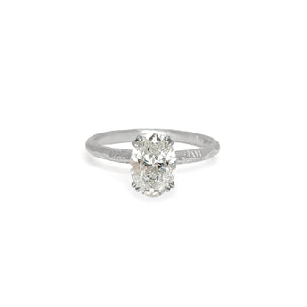 The Pacific Engagement Ring Setting with Pavé Gallery Hidden Page Sargisson Platinum Oval 