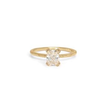 The Pacific Engagement Ring Setting with Pavé Gallery Hidden Page Sargisson 18K Yellow Gold Radiant 