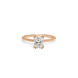 The Pacific Engagement Ring Setting with Pavé Gallery Hidden Page Sargisson 18K Rose Gold Radiant 