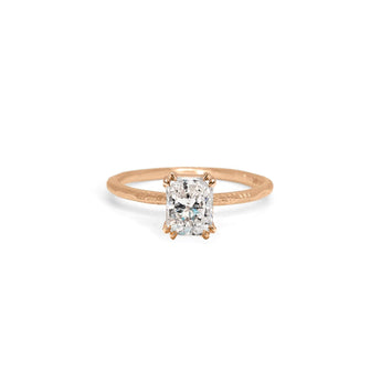 The Pacific Engagement Ring Setting with Pavé Gallery Hidden Page Sargisson 18K Rose Gold Radiant 